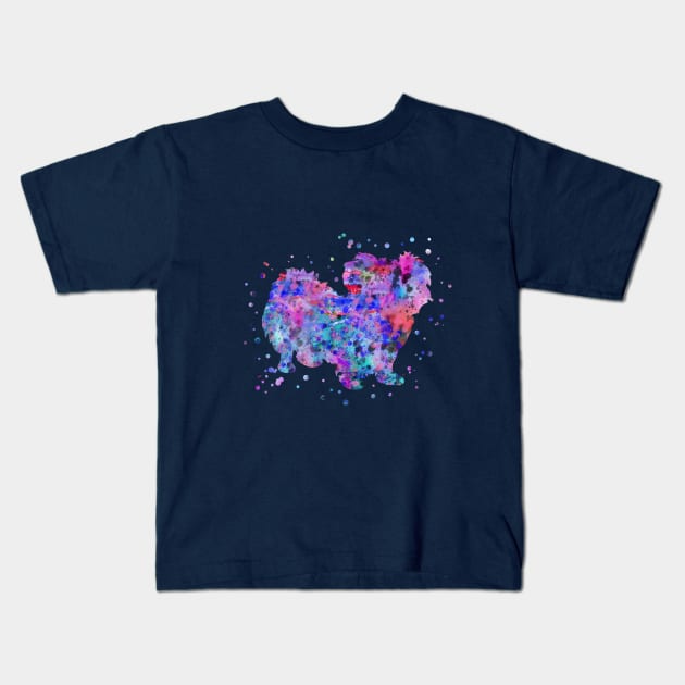 Pekingese Kids T-Shirt by RosaliArt